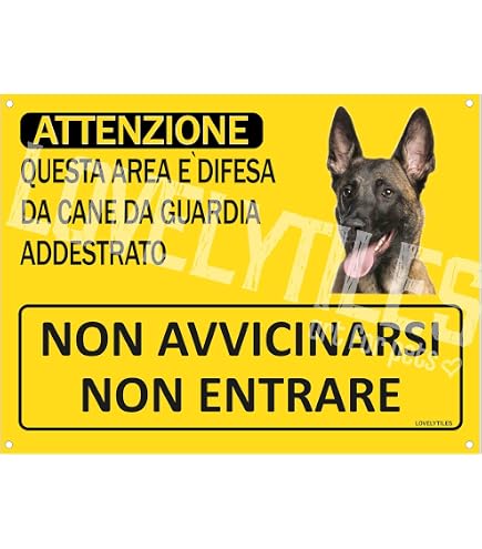 Lupo CECOSLOVACCO Targa Cartello ATTENTI al Cane