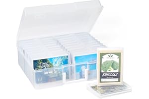 Lifewit Pojemnik do Przechowywania Zdjęć 10 x 15 cm, 20 Wewnętrznych Miejsc, Przezroczyste Pudełka, Plastikowy Organizer
