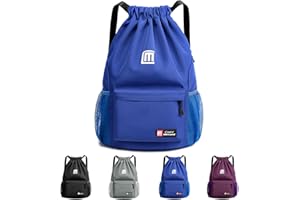 Sarmeley Drawstring Backpack Bags, Printed Drawstring Gym Bag for Men Women Girls Boys, Large Drawstring Bags Waterproof Swimming Bag Draw String Bag for Shopping Sport Travel