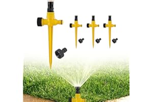 AZHONG TOYS 4 Paar Rasensprenger 360 Grad Bewässerungssystem Gartensprenger Automatische Garten Sprinkler Einstellbar Wassersprenger Gartensprinkler mit Schnellverbinder Sprinklersystem Beregner für Garten Rasen