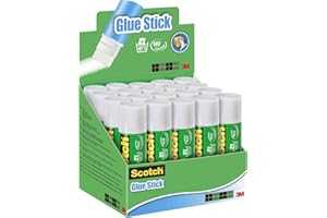 Scotch Colla Stick per la Scuola Elementare, Scuola Media, Asilo e Ufficio, Set di Tubetti di per Bambini, Confezione Tradizionale di Colla Adesiva Grande 20 pz x 21 g