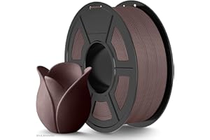 ‎TECBEARS TECBEARS Matte PLA Filament Schokolade 1KG, High Speed PLA 3D Drucker Filament mit Matter Oberfläche für 0-600 mm/s Hochgeschwindigkeitsdruck, Maßgenauigkeit +/- 0.02mm, 1kg Spule (2.2lbs), Braun