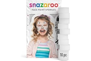 Snazaroo - Éponges Circulaires Haute Densité à Pores Fins Pour Peinture Pour le Visage et Le Corps - Lot de 10 - Facile à Utiliser et à Nettoyer