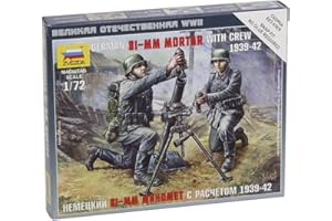 Zvezda - Z6111 - Maquette - Mortier Allemand et Servants - Echelle 1:72