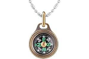 ‎MECARMY MecArmy CMP Kompass aus hochwertigem Titan/Messing, Survival-Kompass in Tropfenform, Wanderkompass, wasserdicht nach IPX5-Standard, tragbar, leicht zu erkennen