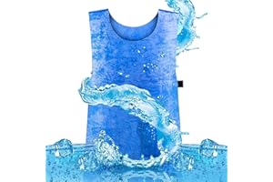 TBRFP Ice Cooling Vest for Men Women,Reusable Adjustable Cold Coat Fabric Sport Cool Vest Body No Ice for Cycling,Running Outdoor Sports in Hot Weather