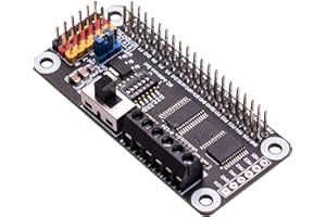 SEENGREAT Motor and Servo Driver HAT Based on 40-Pin Interface, for Raspberry Pi Zero/Zero W/Zero WH/2B/3B/3B+/4B, Adopting Dual Chips PCA9685+TB6612