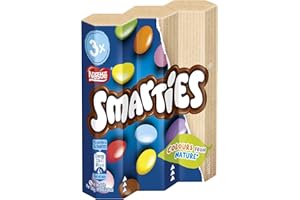 SMARTIES Confetti ripieni di Cioccolato al Latte, 3 Tubi da 34g (102g)