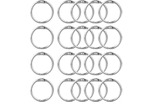 RONGWANGFU Lot de 20 anneaux de reliure en métal pour plateau mémo, porte-clés (20 mm)