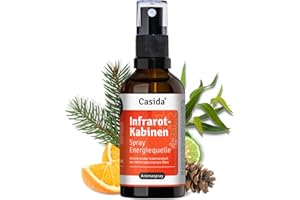 ‎CASIDA Casida Infrarotkabinen Spray Energiequelle – Kabinenduft mit 100% naturreinen ätherischen Ölen – vitalisierender Duft für die Infrarotsitzung - belebt Körper & Geist - 50 ml