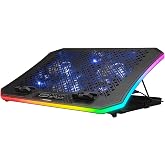 Rampage AD-RC34 Metafor Rgb 6 Fanlı Telefon Tutuculu Rgb Işıklı 15-17 Notebook Soğutucu Stand