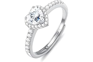 Chriscoco Pierścionki damskie, srebro próby 925, srebro próby 925, różowe złoto, pierścionek damski, regulowany, pierścionek zaręczynowy, pierścionek zaręczynowy, jubileusz, promise, srebro próby 925,