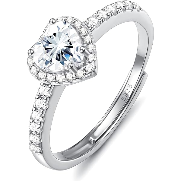 Anello a forma di cuore di Gesù, in argento Sterling 925, regolabile