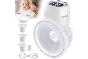 Aytop Sacaleches Eléctrico Portátil, Sacaleches Manos Libres con 3 Modos y 9 Niveles Extractor de Leche Inalámbrico Bajo Ruido y Sin Dolor Sacaleches Recargable con Bridas de 19/21/24mm (Azul)