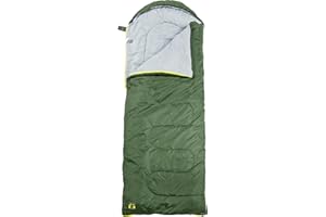 CAO C.A.O - Sac de Couchage Confort - Extérieur Polyester 190T, Doublure Pongee 190T, Remplissage Coton 300 g/m² - Bleu - Longueur 180 cm (+30 cm Capuche) - Largeur 75 cm