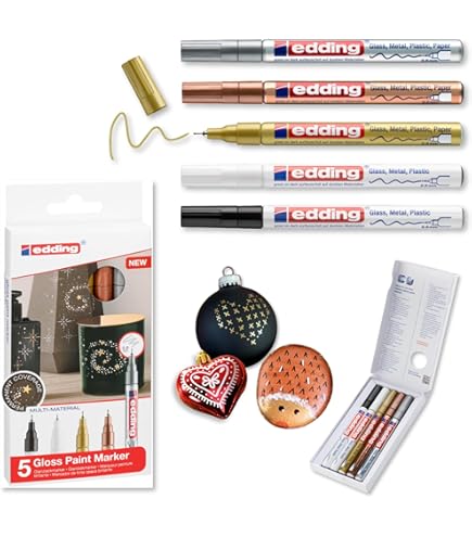 Edding 751 Marqueur Peinture Brillante - Noir - 1 Feutre Peinture
