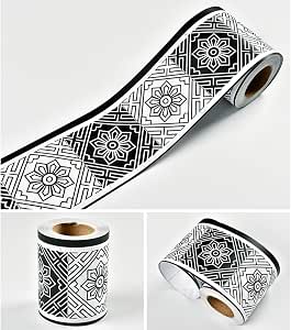 Uoisaiko Geometrische Tapetenbordüre, selbstklebende Wandbordüre, zum