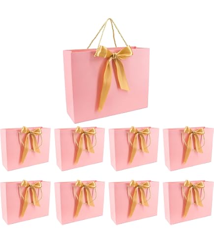 thumbnail image 2 of 10 Pcs Envelope Gift Boxes With Bow Ribbon – Kraft Paper Present Bags For Birthdays, Weddings 2 of 4
