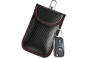 YLK Bolsa Faraday Llaves Coche, Estuche para Llaves de Coche Anti-RFID, Funda para Llaves de Coche Anti-RFID, Bloqueador de Señal RFID, Bloqueo de Invasión Electromagnética, Antirrobo
