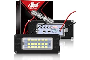 WinPower Error Free LED License Number Plate Light Assembly Cool White Lamps Bulb for R55/R56/R57/R58/R59, 2 Pieces