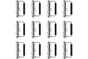 ZEONHEI 12 sztuk uchwytów składanych, sprężynowy uchwyt skrzyniowy z wbudowaną sprężyną, składane uchwyty do skrzynek