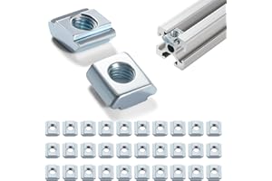 Lyeteung 30 Pièces 20 Série M5 Écrou à Glissière en T, T-Fente Écrou de Tête de Marteau, Écrous Carrés en T, pour Fente de 6 mm 2020 2040 2060 Profil D'Extrusion en Aluminium