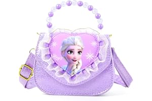HEARTSKING Borsetta Bambina,Borsa Frozen Borsa Tracolla Bambina Borsette Bambina Regalo Bimba Femmina Regolabile Messenger Tracolla per Bambini Elementi Essenziali per Viaggiare