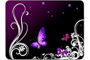 Silent Monsters Tapis de Souris S 24 x 20 cm, Petit Mouse Pad, Papillon Violet, Tapis en Tissu, antidérapant, Silencieux, Le Jeu vidéo, Bureau, Home Office, Lavable, Enroulable, découpé au Laser