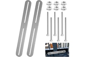 INDRNIF Lot De 2 Kits De Fixation pour BoîTe Aux Lettres De ClôTure, Fixation De BoîTe Aux Lettres, 360 X 24 Mm, Fixation De ClôTure pour BoîTes Aux Lettres, Montage De ClôTure, avec 6 Vis M5