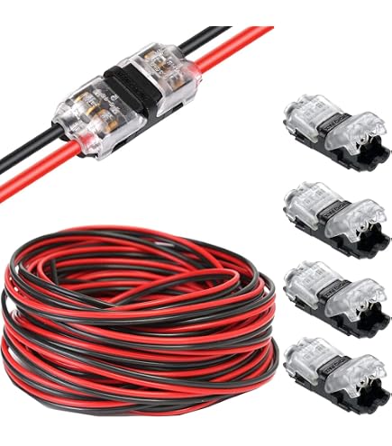 3528 LED-Streifen Anschlusskit | 2-polig, 8 Mm Breite | Mit 10 Pigtails, 10 L-Steckern, 10 M Kabel & 20 Clips