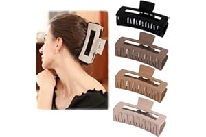 YENLK 4 Pack Hair Clip for Thick Hair, 4.1 Inch Strong Hold Hair Claw Clip for Matte Hair Clips, Non-Slip Strong Jaw Claw Clips for Women Thick Thin Hair