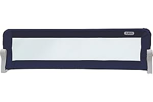 ABUS Bettgitter Eric für Babys und Kinder - Rausfallschutz für Elternbetten, Kinderbetten, Familienbetten - faltbar für Reisen - Bettschutzgitter 150 cm - Blau