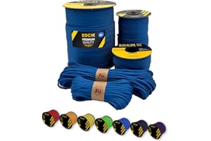 Paracord EdcX de 4 mm, más de 35 Colores sólidos (15m, 30m, 50m, 100m, 300m) | Ideal para Camping, al Aire Libre | Cuerda 100% Nailon 4mm | Cuerda Táctica 550 Tipo III