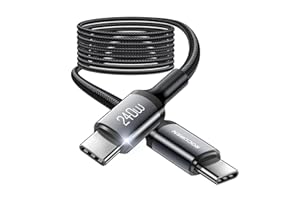 Rocoren Kabel USB C, 240W PD3.1 Kabel do szybkiego ładowania USB C na USB C, kabel do ładowania do MacBook Pro, iPad Pro/Air, Dell, HP, Samsung Galaxy S24, S23, Steam Deck (2M)