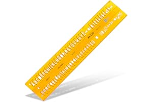 Aristo Isonorm Schriftschablone gerade Mittelschrift (7,0 mm, H-Profil, Typ B, formstabiler PET-Kunststoff) orange-transparent