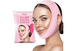 KMEIVOL Meto Sangle faciale réutilisable, masque en V, réducteur de double menton, patch de traction, sangle de menton, ceinture en forme de V, masque facial en forme de V pour affaissement