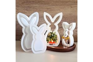 ‎NEXORIA Silikonformen Gießformen Ostern, 2 Stück Osterhase Silikonform Ostern Silikonform Hase Silikonformen Gipsformen Ostern Gießform Hase Giess formen Silikon Frühling