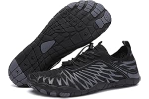 FOGOIN Barefoot Shoes Mens Womens Wide Toe Trail Running Trainers Lightweight Comfortable Workout Shoes for Hiking Fitness Walking Unisex