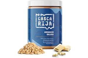 CASCA RIJA: Crema de Cacahuete con Chocolate Branco 1 kg | 89,8% Cacahuetes Tostados + 10% Chocolate Blanco + Canela Molida + 0,01% Jengibre en Polvo | 100% Cremosa Sin Trozos de Cacahuetes, Vegan
