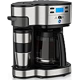 Hamilton Beach Macchina da Caffè a 2 Vie, Serbatoio per Erogazione Unica e 12 Tazze, Acciaio Inossidabile, Caraffa, Acciaio I