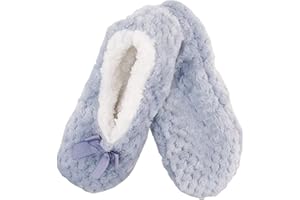 BambooMN Adult Super Soft Warm Cozy Fuzzy Soft Touch Sleeper Slippers Non-Slip Lined Socks - Single Pairs