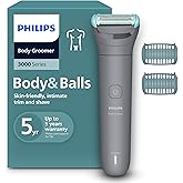 Philips Body Shaver series 3000 - Male epilator with protection system, Trims and depiles intimate areas, Soft and close shav