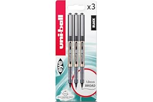 UNI-BALL UB-150-10 Eye Broad Rollerball 3pc Blister Nero Plastica Confezione Gratuita