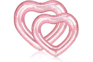 Liuer 2PCS Colchoneta Hinchable,Forma de el Amor Bebé Inflable Anillo de Natacion Infantil Flotador de Piscina Fiesta al Aire Libre Juguetes de Playa para Adultos y Niños(Color al Azar)