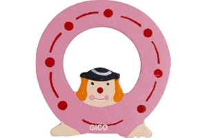 Träbokstäver namn barnrum stor dekoration för dörren, roliga clowns, A-Z, höjd ca 9 cm, träbokstav 7361 (O)