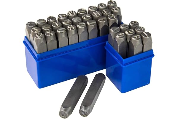 Chiffres et lettres à frapper 10 mm 36 pièces