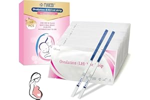 DIVIDERMY 50 Piezas Test de Ovulación, Test Ovulacion Sensibilidad, Pruebas de Ovulación, Prueba de Fertilidad Familiar Femenina, Resultados Rápidos y Precisos, 25 miu/ml Sensibilidad