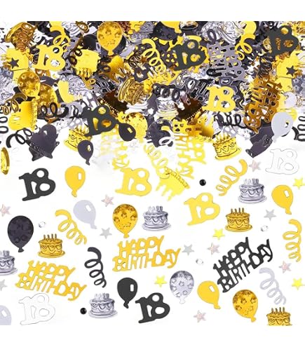 ALEGRE Coriandoli Decorativi Per 60° Compleanno – Set Con Numero 60, Stelle Oro E Nero, Circa 100 Pezzi – Per Decorazione Tavolo E Palloncini - 2