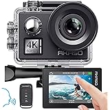 AKASO Action Cam Native 4K/60fps 20MP WiFi,Touch Screen,Comandi Vocali,EIS 40m Impermeabile, 8 Volte Zoom, Angolo Variabile,T