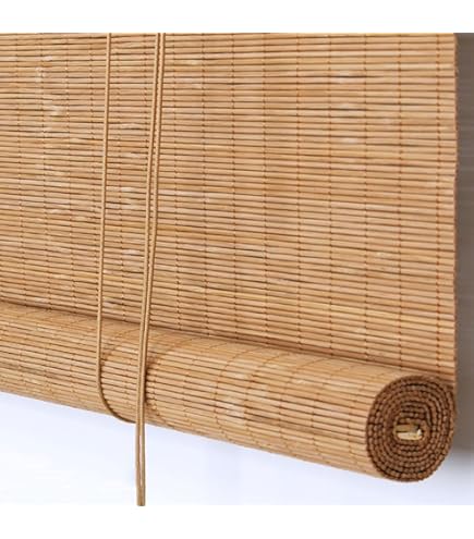 Bamboe Gordijn Roljaloezieën, Reed Gordijnen, Rolgordijn Bamboe, Lichtfilterend/Waterdicht/Anti-uv, Gordijn Van Bamboe, Voor Terras/Tuin/Raam/Deur/Keuken, Voor Buiten, Binnen